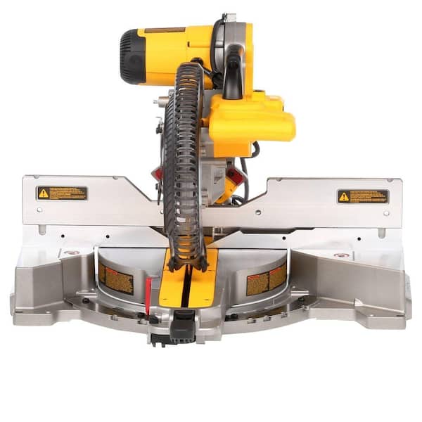 DEWALT - 15 Amp Corded 12 in. Double Bevel Sliding Compound Miter Saw with XPS technology, Blade Wrench and Material Clamp