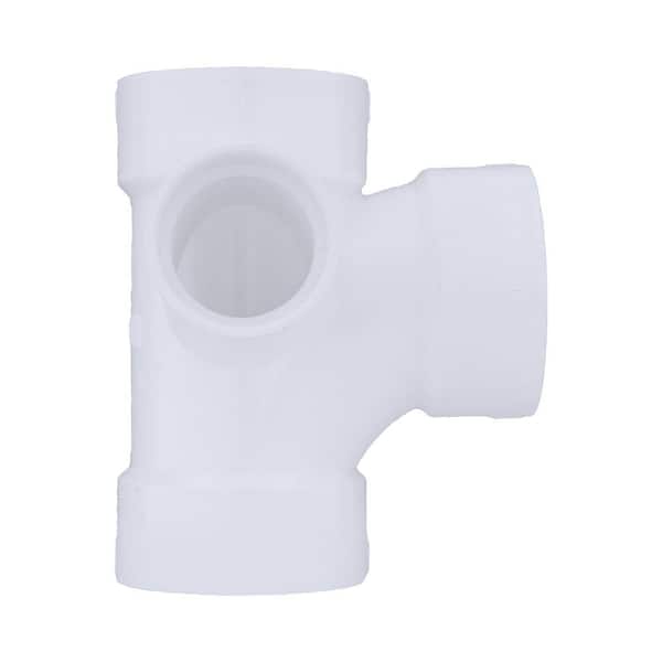 Charlotte Pipe 3 in. x 3 in. x 3 in. x 2 in. DWV PVC Sanitary Tee
