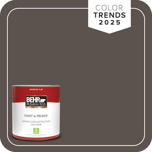 BEHR PREMIUM PLUS 1 qt. #MQ2-54 Gardeners Soil Flat Low Odor Interior Paint & Primer