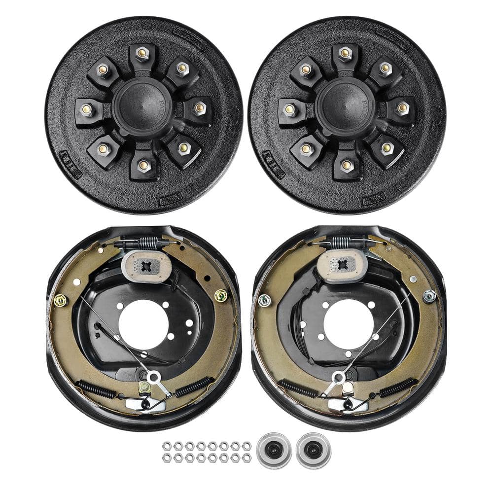Trailer Hub Drum Kits 8 on 6.5 in. B.C. with 12 in. x 2 in. Electric Brakes, Self-Adjusting Trailer Brake Assembly price history on PriceWatchPro