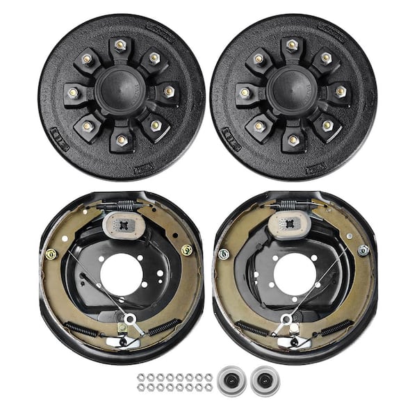 VEVOR Trailer Hub Drum Kits 8 On 6.5 in. B.C. with 12 in. x 2 in. Electric Brakes Self Adjusting Trailer Brake Assembly