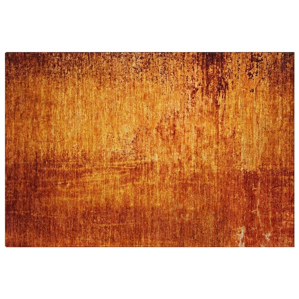 Dream Shag Premium Machine Washable Abstract ADS554 Paprika 3 ft. x 4 ft. Area Rug