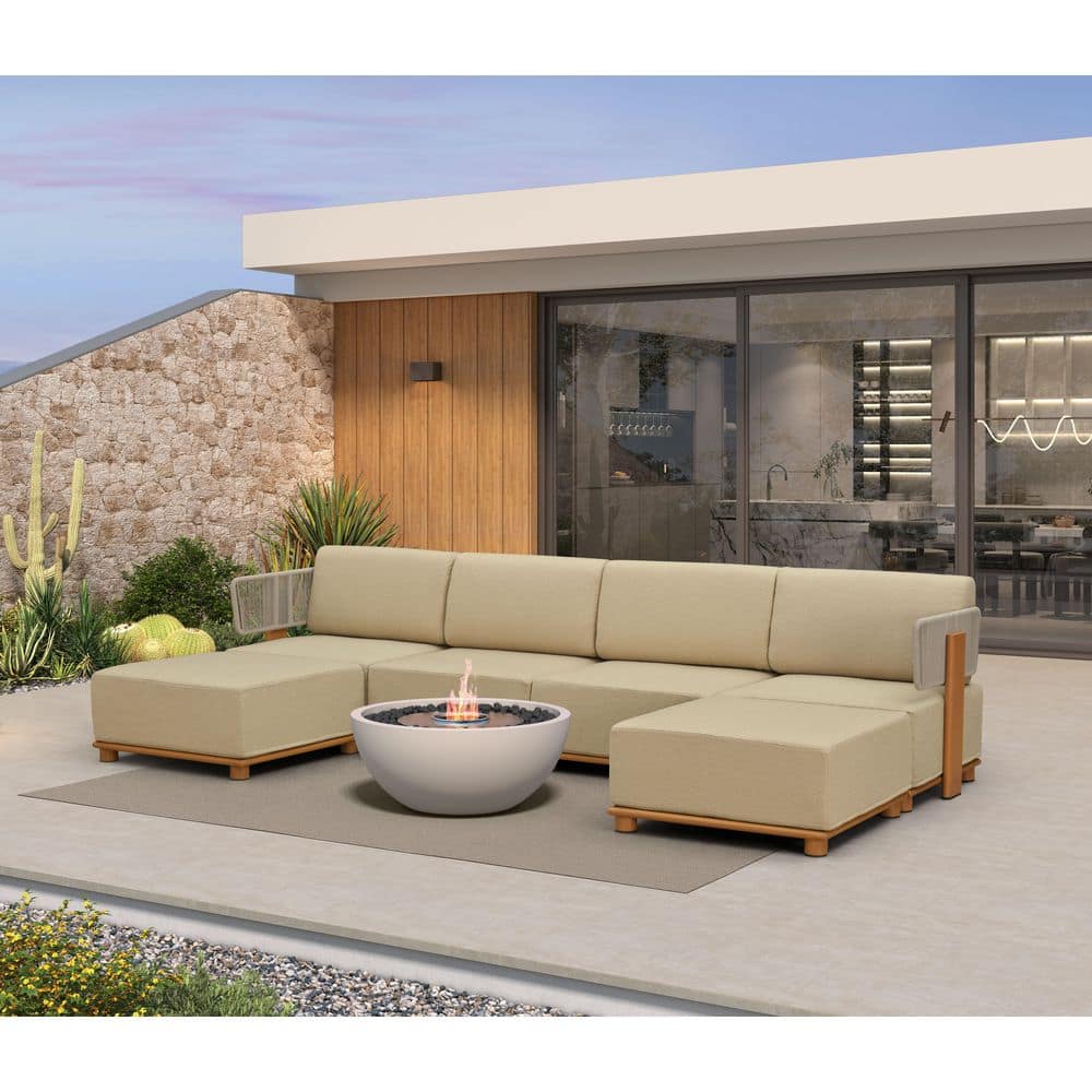 6 Pieces Patio Conversation Set with Ottoman Outdoor Couch Sectional Set with Cushions Patio Furniture Set U-Shaped price history on PriceWatchPro