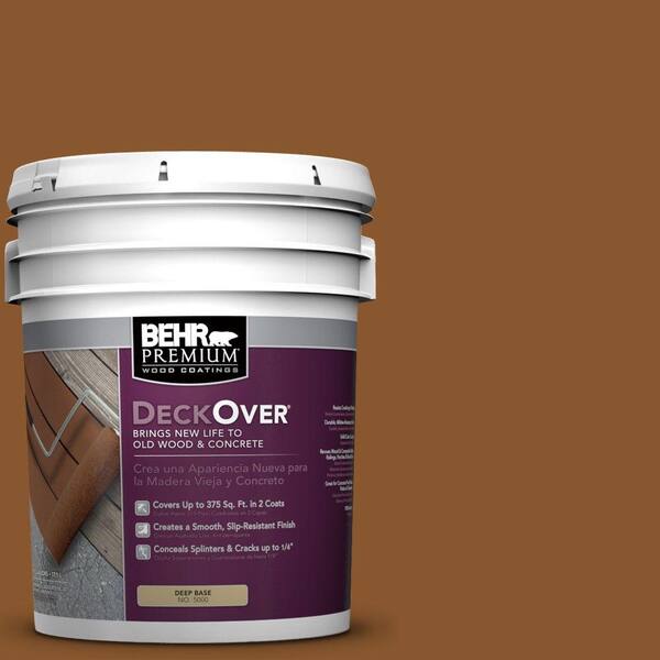 BEHR Premium DeckOver 5 gal. #SC-115 Antique Brass Solid Color Exterior Wood and Concrete Coating