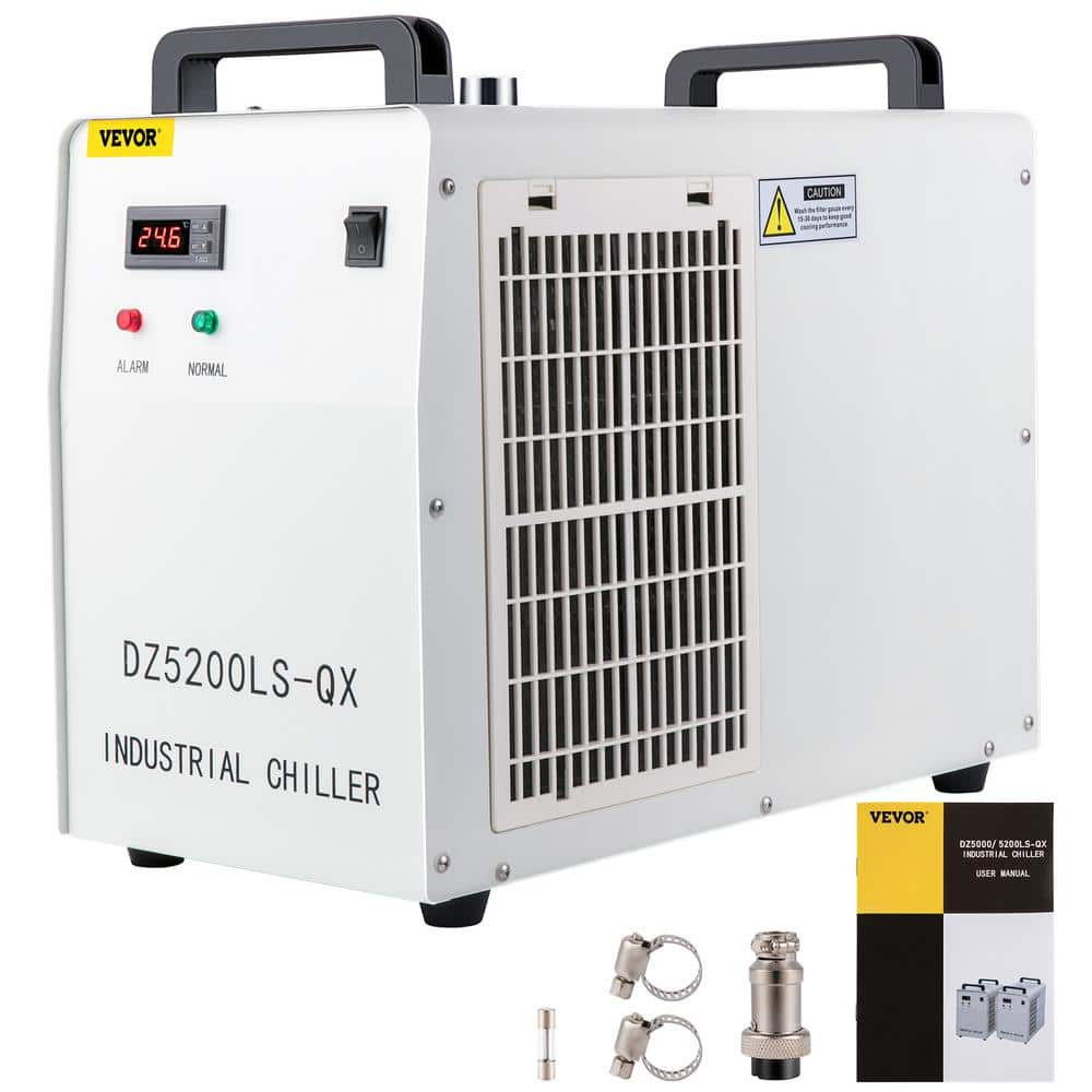 VEVOR Industrial Water Chiller CW5200DG 8.5L 1400-Watt 0.93HP Water Cooler  Cools 5200 BTU/Hour Thermolysis Water Chiller CW5200DGLSJ000001V1 - The 