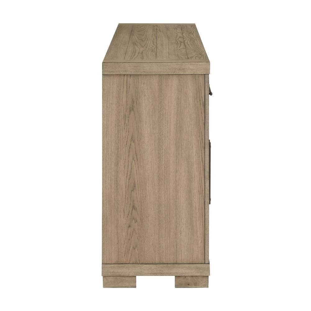 Napa Weathered Sand 2-Drawer Server with Adjustable Shelves