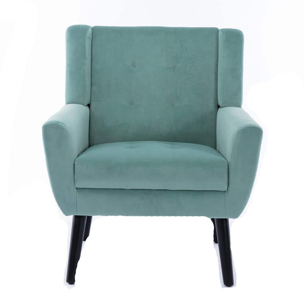 Mint Green Velvet Material Ergonomics Accent Arm Chair Living Room Chair Be