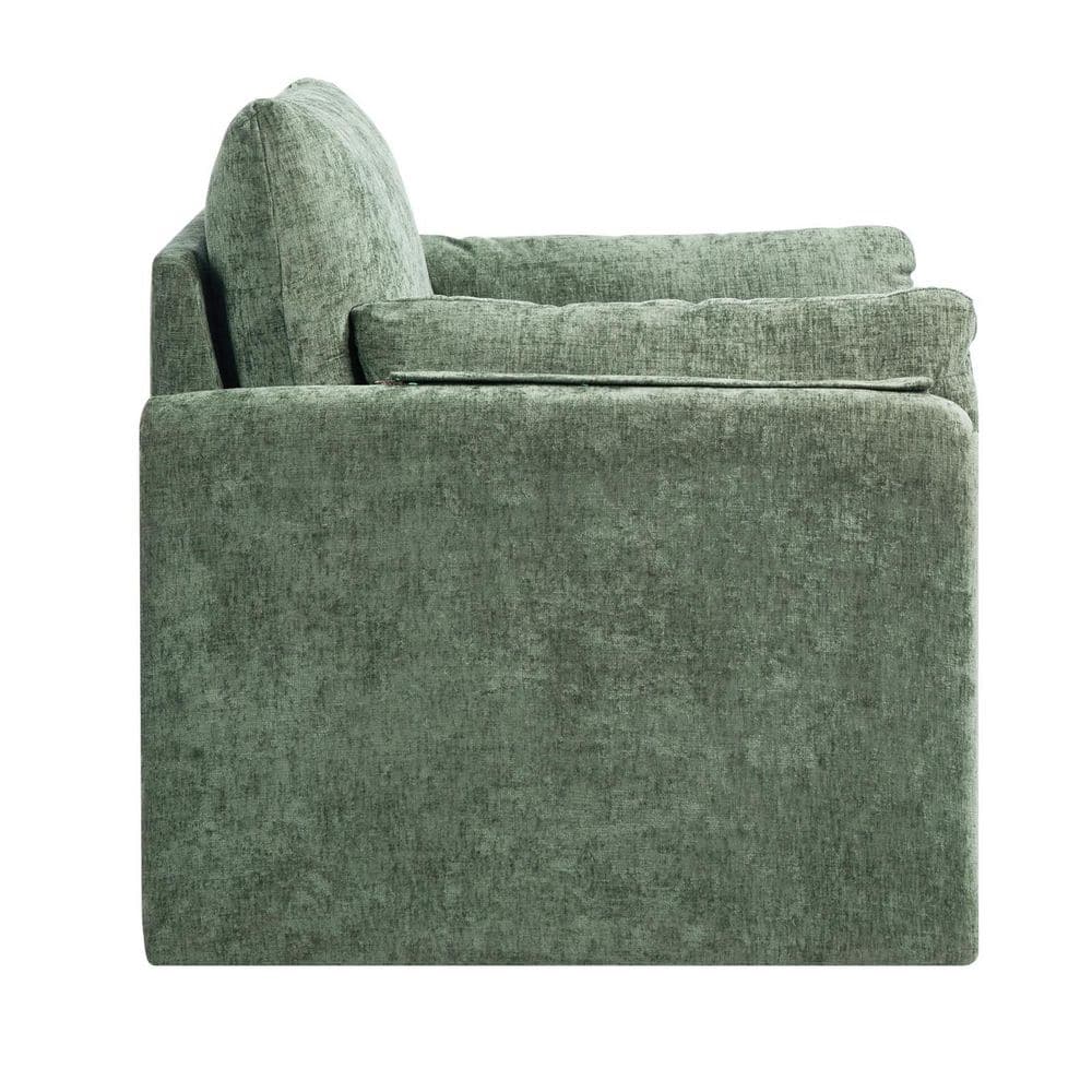 Modern Green Accent Chair, Upholstered with Armrests, Plastic Outdoor Rocking Chair with Dark Green Cushion price history on PriceWatchPro