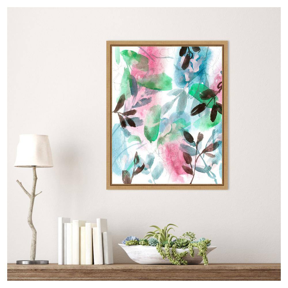 Shadow of My Dream VII Abstract Canvas Art with Maple Frame