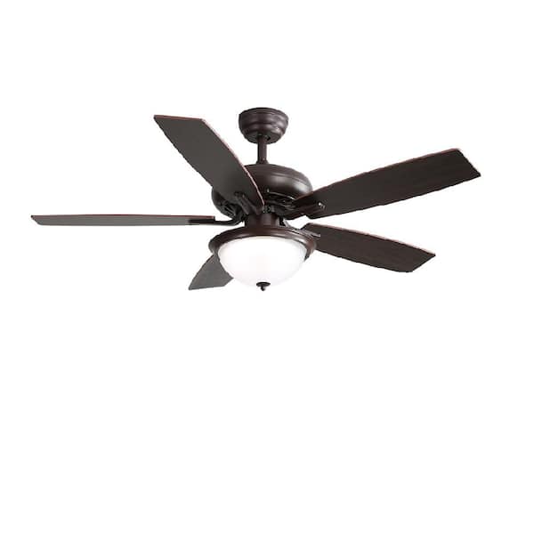 CIPACHO 52.1 in. Indoor Coffee Crystal Ceiling Fan with 5 Plywood Blades and 3-Speed Wind Remote Control AC Motor