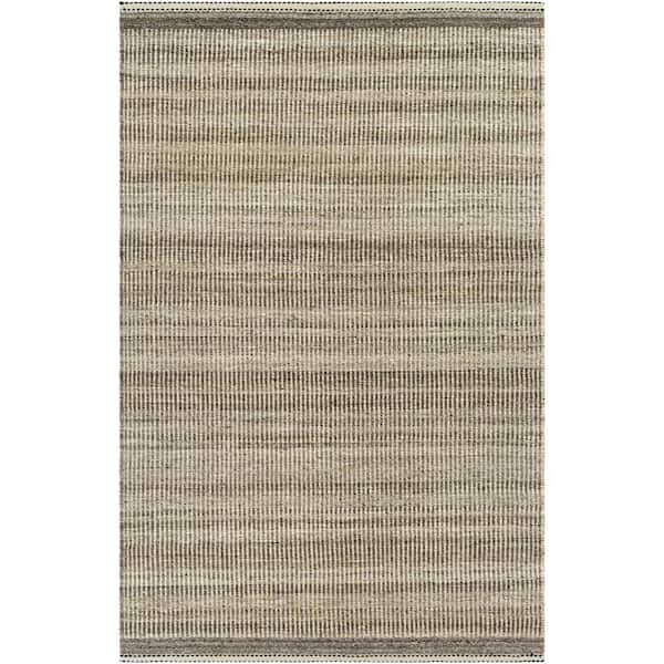Livabliss Nottingham Dark Brown/Gray 6 ft. x 9 ft. Striped Indoor Area Rug