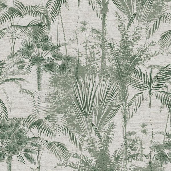 Unbranded Sublime Jungle Texture Green Wallpaper