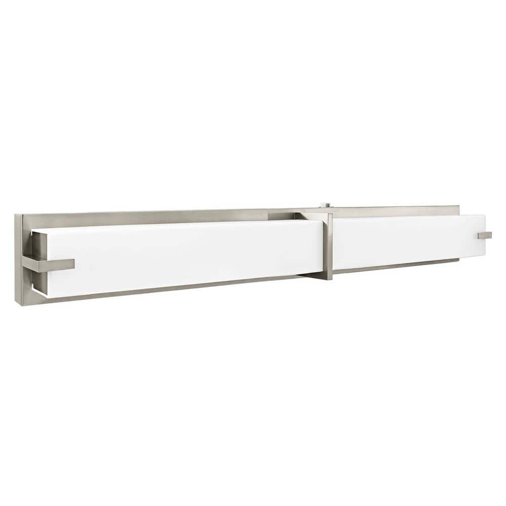 48 in. 1-Light Brushed Nickel Fixture 3CCT Selectable Vanity 40-Watt 2800 Lumens Dimmable Damp Rated ETL Listed price history on PriceWatchPro