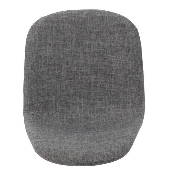 Raina Light Grey and Dark Brown Fabric Dining Chairs (Set of