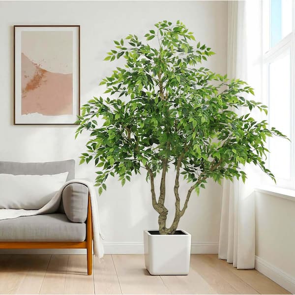 7 ft. Artificial Banyan Tree Large Potted Fake Plant Faux Greenery