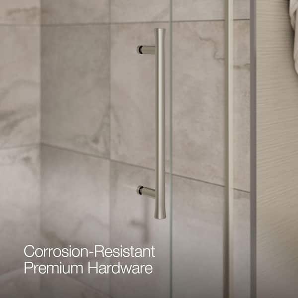 KOHLER Elmbrook 55-60 in. W x 74 in. H Sliding Frameless Shower