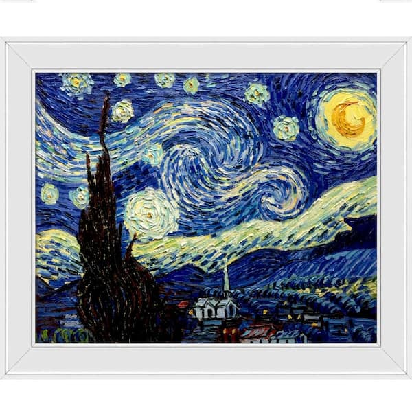 LA PASTICHE Starry Night by Vincent Van Gogh Galerie White Framed ...