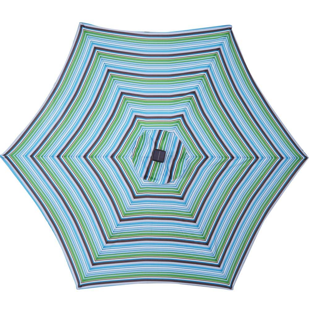 8.7 ft. Outdoor Market Table Patio Umbrella with Push Button Tilt and Crank