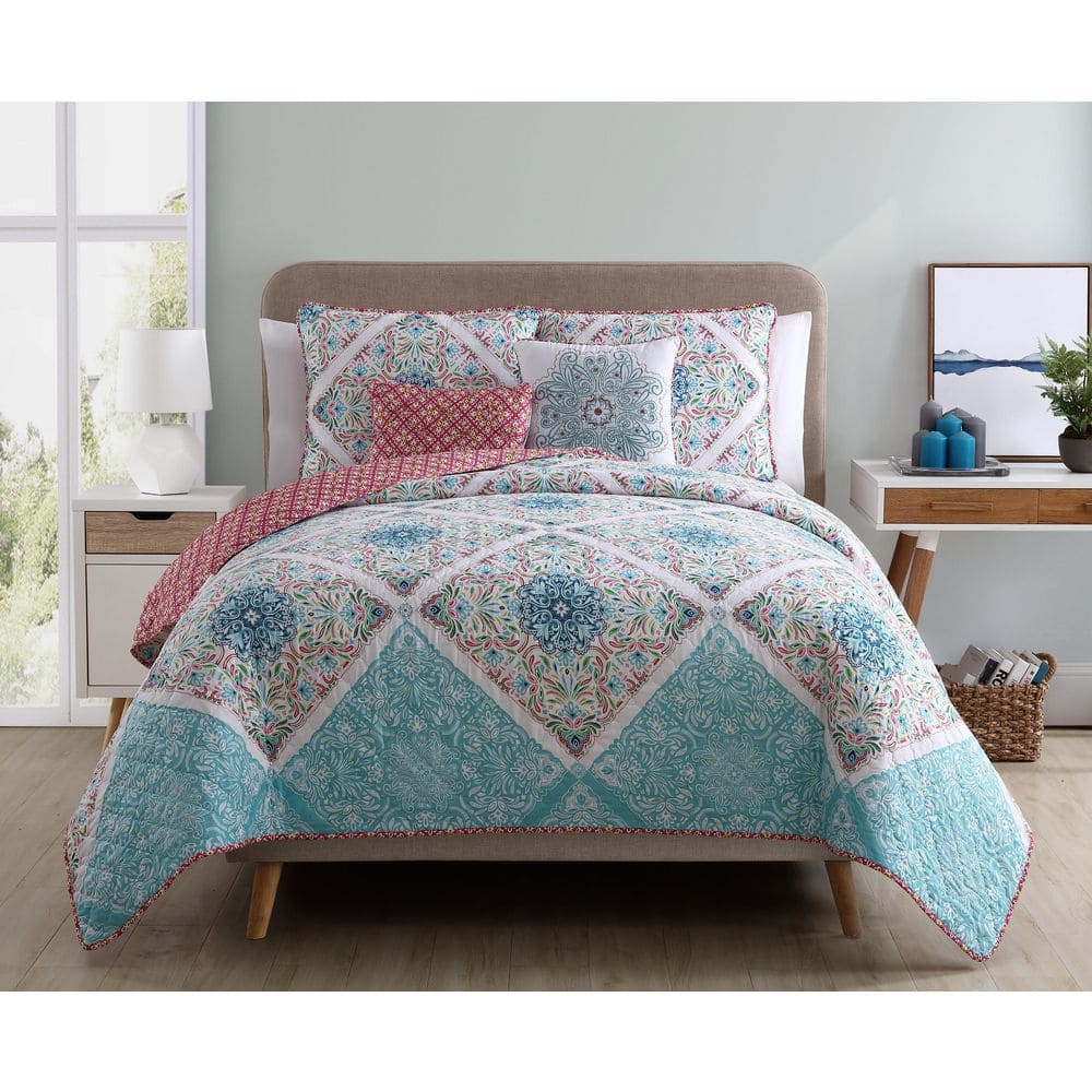 Windsor Reversible 5-Piece Multi Polyester King Quilt Set price history on PriceWatchPro