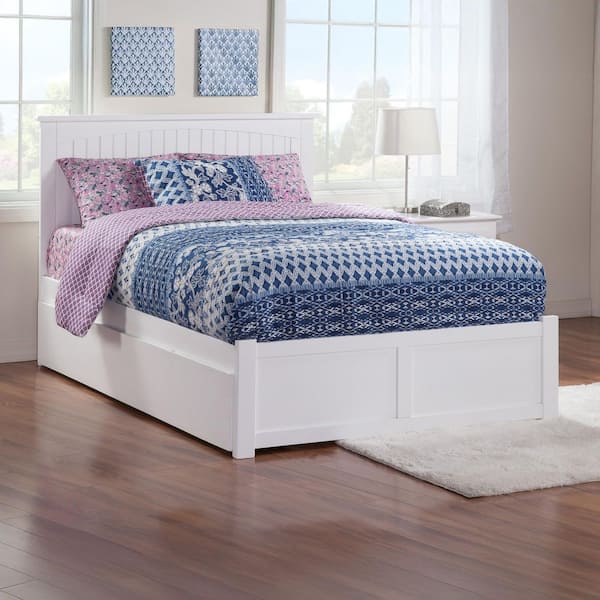 AFI Nantucket White Queen Bed with Footboard and Twin Extra Long