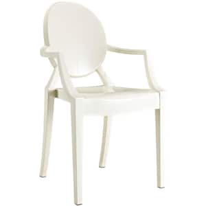 Casper White Dining Arm Chair