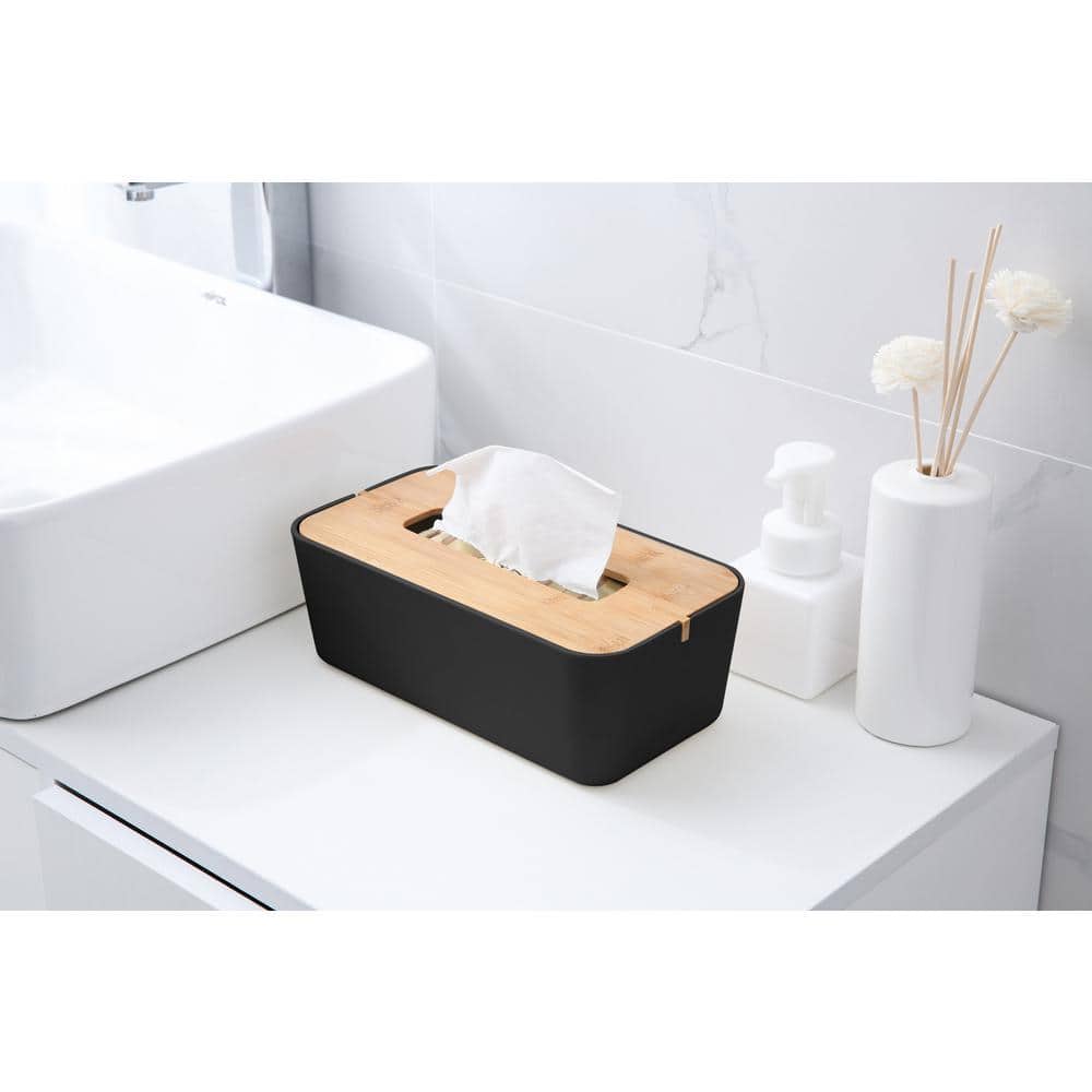 m MODA at home enterprises ltd. STOWE TISSUE BOX BAMBOO FIBER