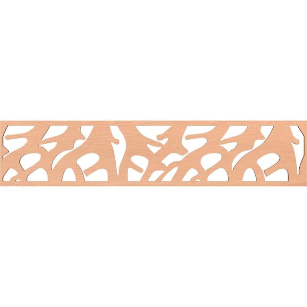 Ekena Millwork Manton Fretwork 0.25 in. D x 46.75 in. W x 10 in. L Alder Wood Panel Moulding