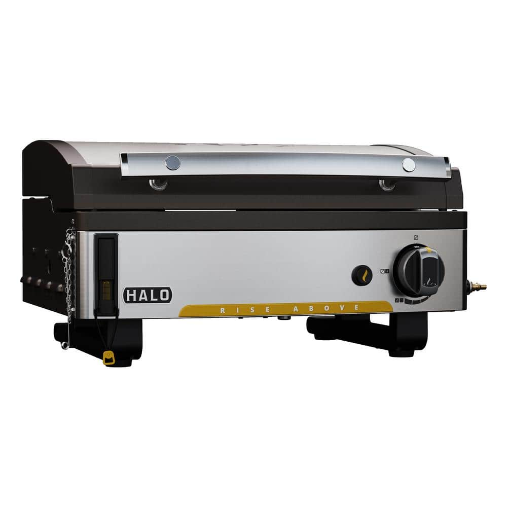 HALO Elite1B 21 in. 1-Burner Outdoor Propane Countertop Griddle in Black Flat Top Grill