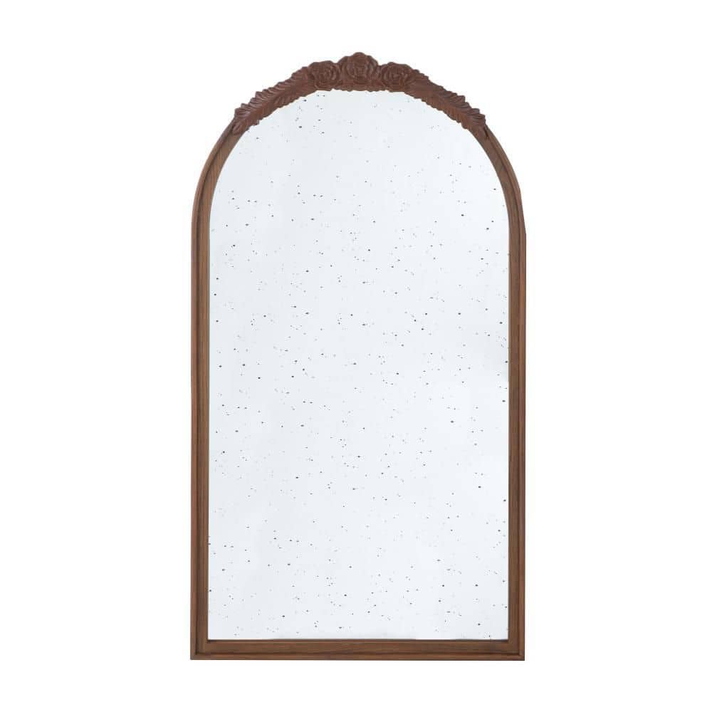 A & B Home 22.8 in. W x 41.9 in. H Wood Brown Standing Mirror 83483 ...