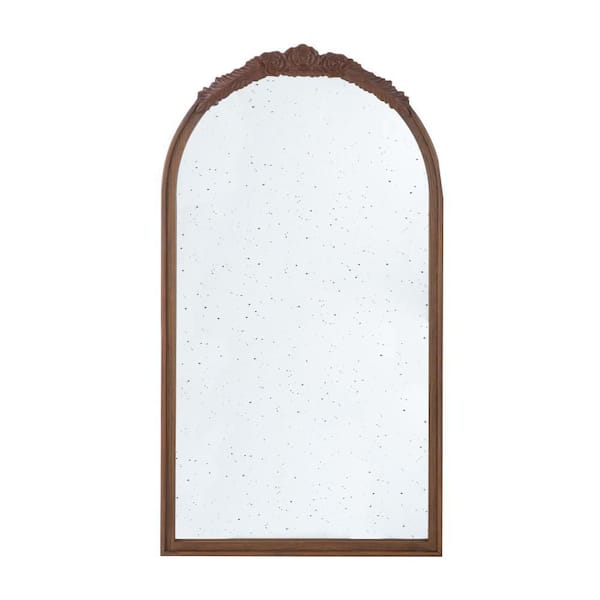 A & B Home 22.8 in. W x 41.9 in. H Wood Brown Standing Mirror