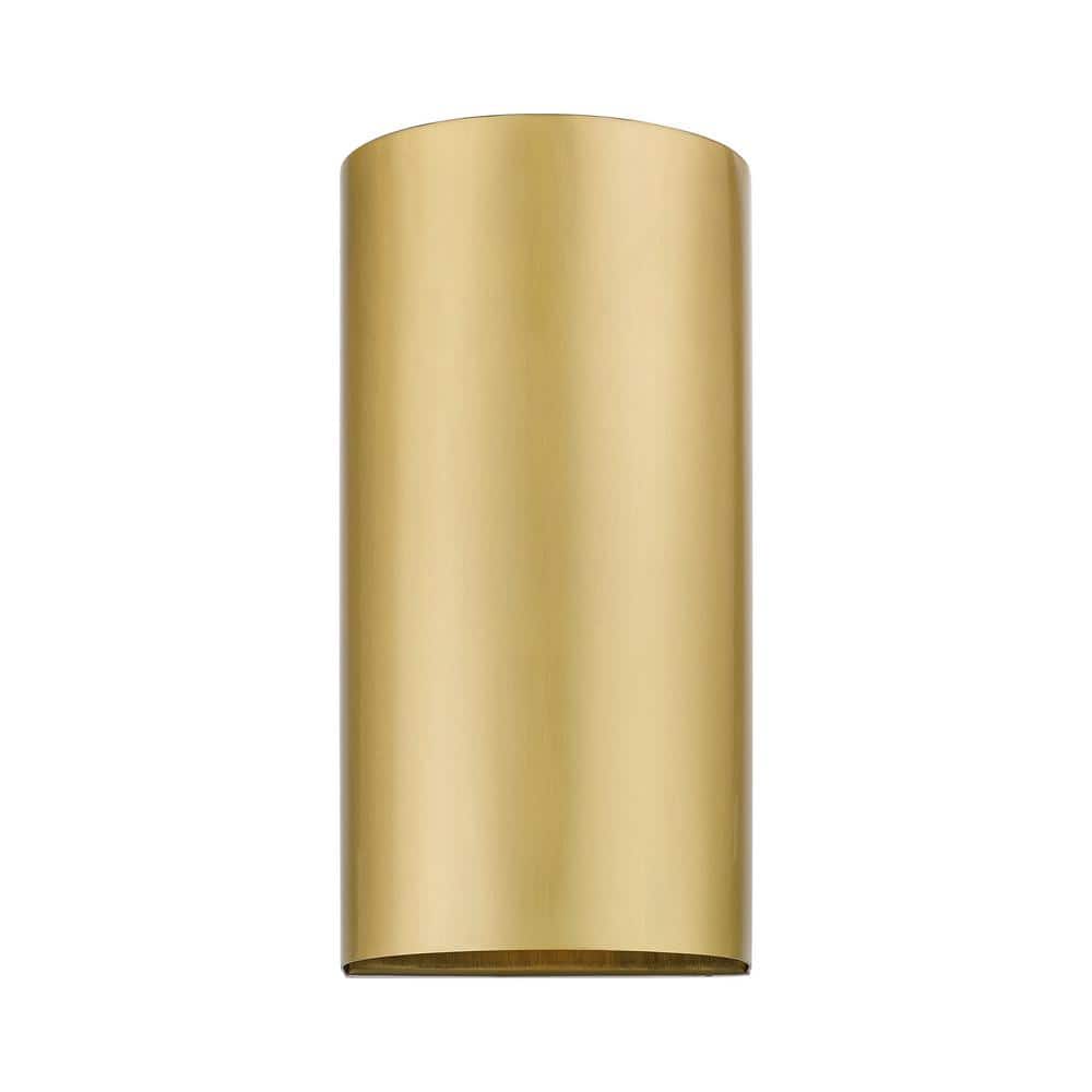 Satin Gold Handcrafted Stainless Steel Outdoor Wall Sconce