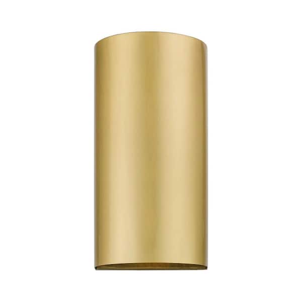 AVIANCE LIGHTING Banbury 10 in. 1-Light Satin Gold Dark Sky Outdoor Hardwired ADA Wall Sconce with No Bulbs Included