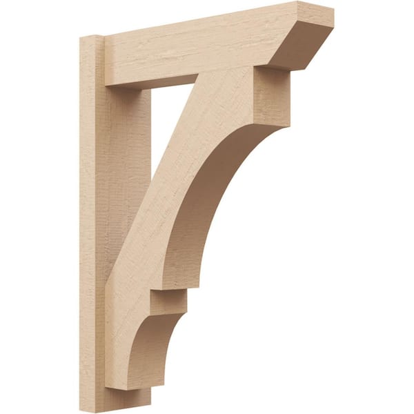 Ekena Millwork 6 in. x 30 in. x 22 in. Balboa Slat Rough Cedar Woodgrain Timberthane Polyurethane Outlooker, Primed Tan