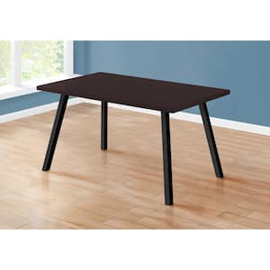 Danielle Dark Taupe Wood 60 in 4 Legs Dining Table (Seats 6)