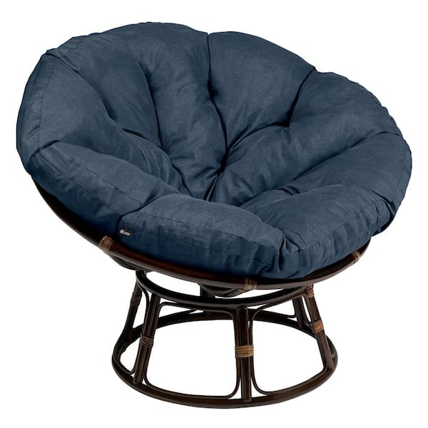 Montlake 52 in. Dia Heather Indigo Water-Resistant Outdoor Papasan Cushion
