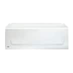 Kona 54 in. Left Drain Rectangular Alcove Soaking Bathtub in White