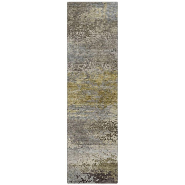 Chantille Machine Washable Indoor/Outdoor Abstract ACN2071 Taupe 2 ft. 3 in. x 7 ft. 6 in. Runner Rug