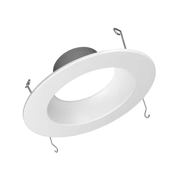 NICOR DCR56(v2) 6 in. 1200 Lumens Integrated LED Retrofit White Recessed Trim Light, 5000K