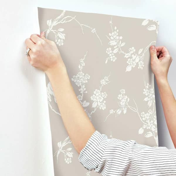 York Wallcoverings 5 in. x 19 in. White Blossom Branch with Embellishments  31-Piece Peel and Stick Giant Wall Decal RMK3201GM - The Home Depot