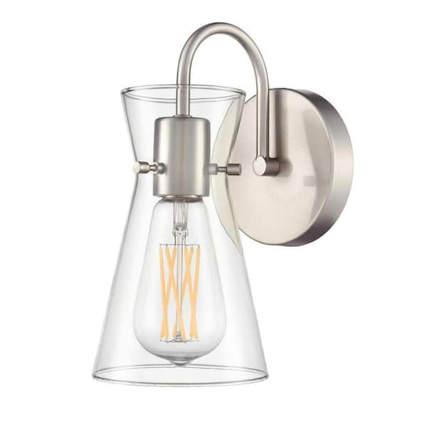 Camellia 4.75 in. Wide 1-Light Vanity Brushed Nickel