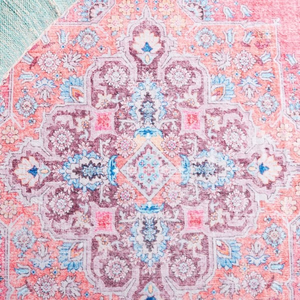 SAFAVIEH Arizona Pink/Beige 4 ft. x 6 ft. Machine Washable