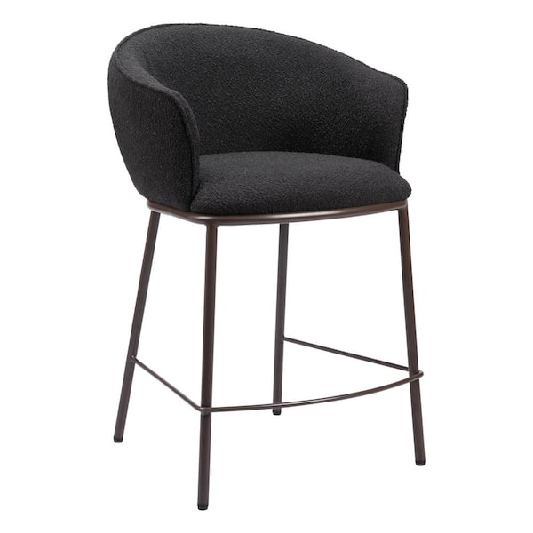 ZUO Essen 25.6 in. Solid Back Plywood Frame Counter Stool with 100% Polyester Seat