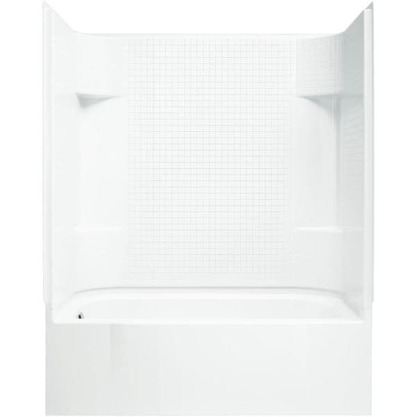 STERLING Accord 30 in. x 60 in. x 74.25 in. Tile Bath/Shower Kit with Left-Hand Drain in White