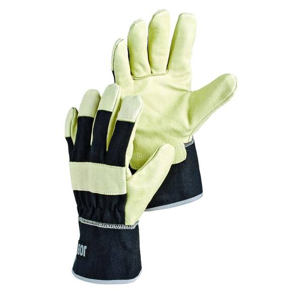 Hestra JOB Krypton Size 9 Large Pigskin Leather Reinforced Fingers Knuckle Protection Glove in White and Black