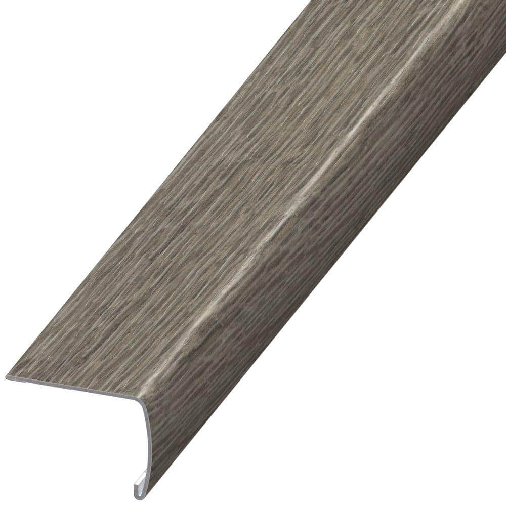 Home Decorators Collection Antique Brushed Oak 7 Mm Thick X 2 In Wide X 94 In Length Coordinating Vinyl Stair Nose Molding Ve 60019 The Home Depot