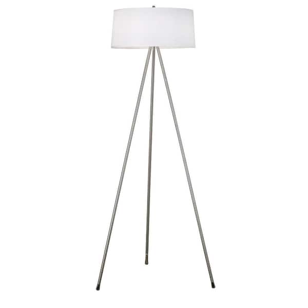 Kenroy Home Stilts 59 in. Brushed Steel Floor Lamp