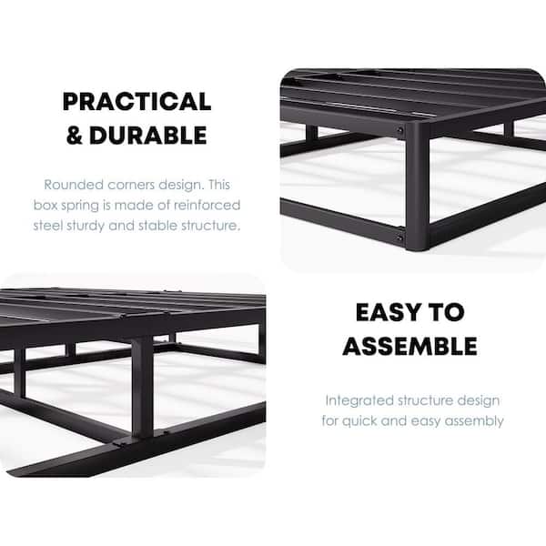 HOMZENE 5 in. H Twin Size Box Spring with Metal Structure HOMZENE 5 in. H Twin Size Box Spring with Metal Structure
