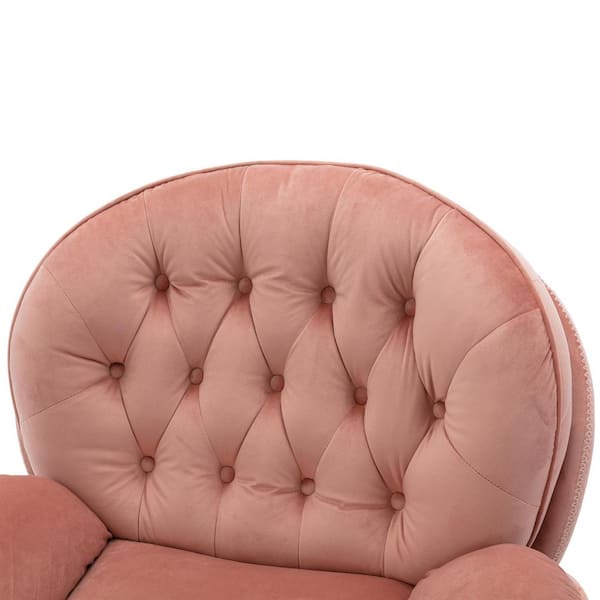 Comfortable accent chair living room chair with footrest-Pink Pink67628188  - The Home Depot