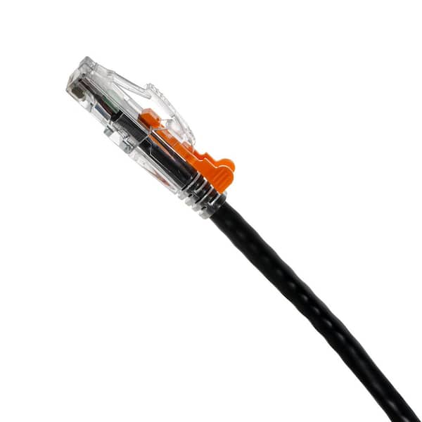 10ft (3m) Cat6 Snagless Unshielded (UTP) Slim Ethernet Network Patch Cable  - Black, Cat6 Cables, Ethernet Cables
