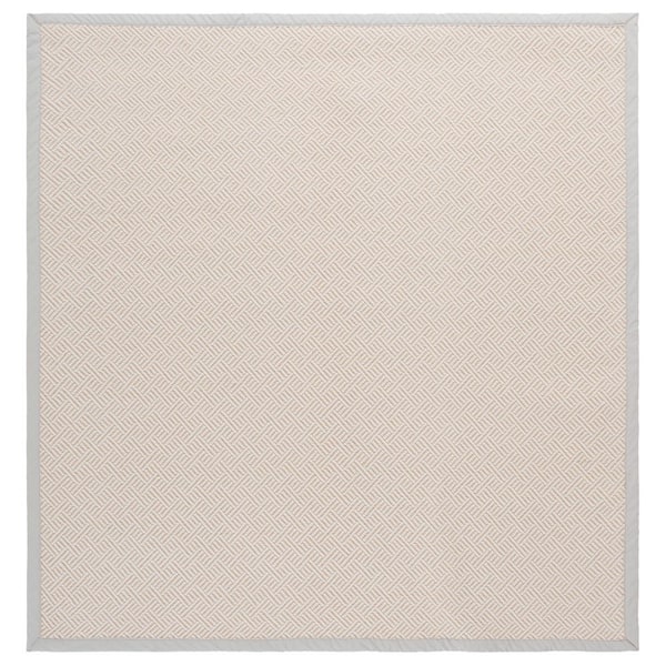 Napa Faux Sisal 6 ft. x 6 ft. Natural/Beige Diamond Geometric Square Area Rug